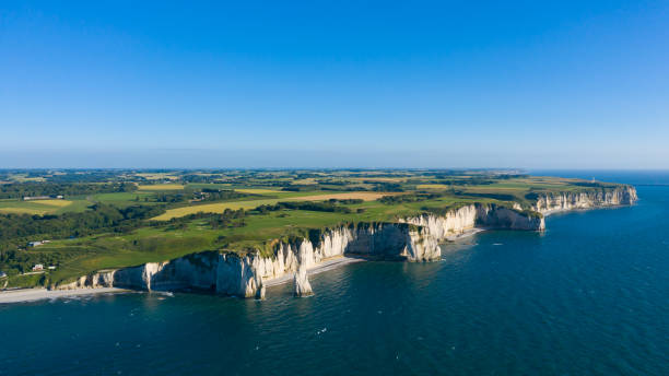 istock Wide view of the cliffs of Etretat 1160381149