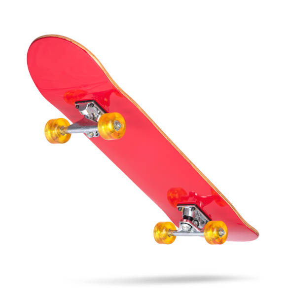 istock Red skateboard deck, isolated on white background. File contains a path to isolation 1160382251