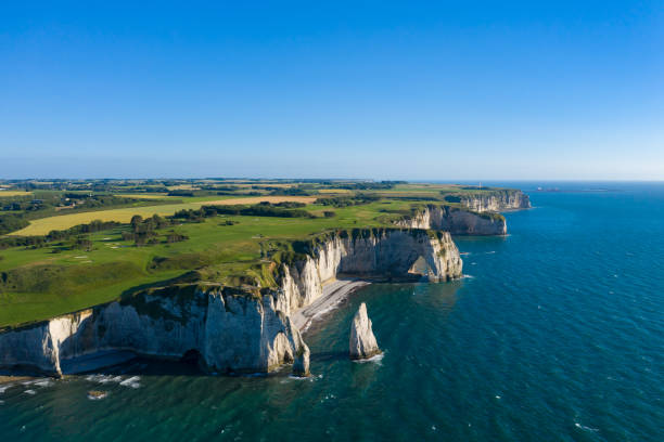 istock Wide view of the cliffs of Etretat 1160382327