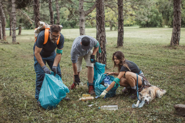 Family cleaning park