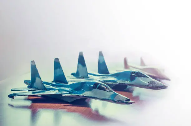 Vintage models of SU-34 plane which is in service of Russian Air Force. The model is used by pilots during training.