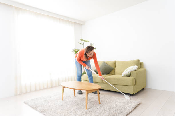 istock Young woman cleaning her house 1160391990