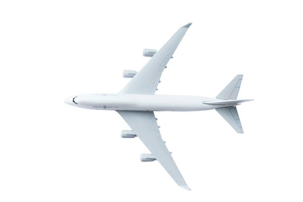 Airplane isolated on white background - Clipping path stock photo