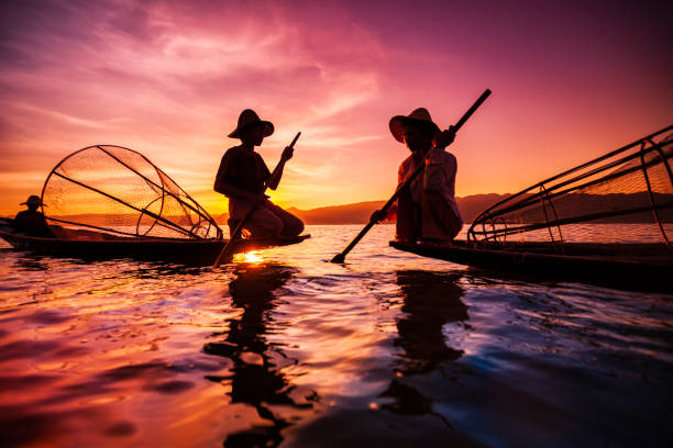 istock Fishermen on Inle Lake, Myanmar 1160399157