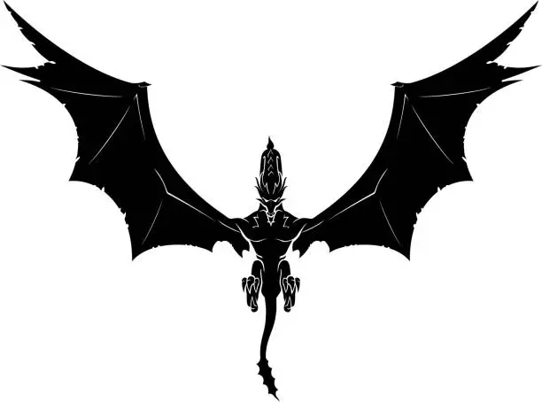 Vector illustration of Dragon Descend