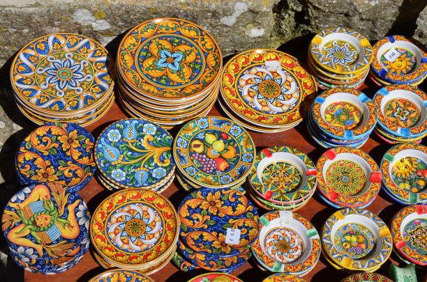 istock Souvenir shop with typical ceramic products in Erice 1160400753