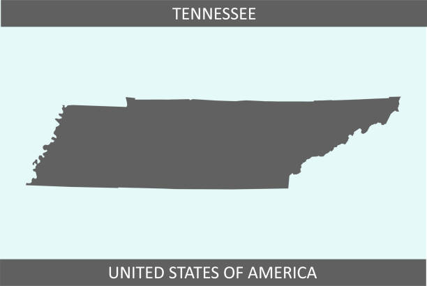 Tennessee map outline The map is accurately prepared by a map expert. loudon stock illustrations