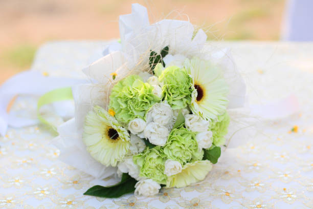 istock White flowers bouquet for Valentine Day and celebration Concept. 1160402091