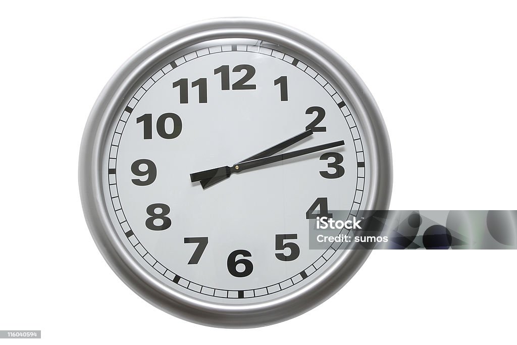 Настенные часы - Стоковые фото Изолированный предмет роялти-фри