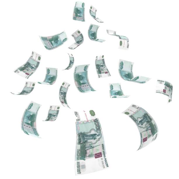 istock Russian ruble finance crisis falling money 1160408803