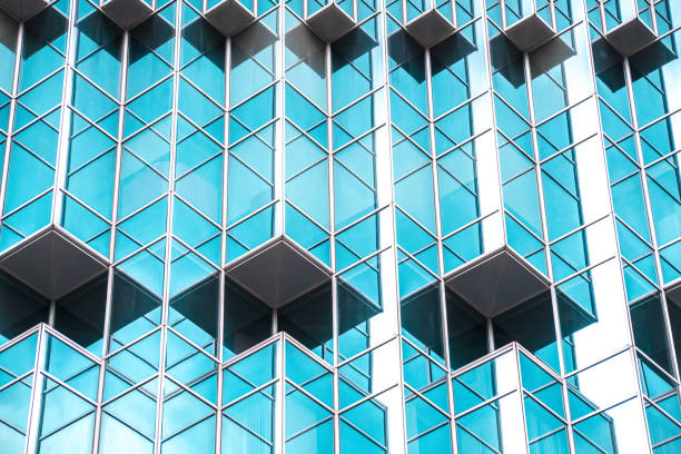 Architecture details Modern Building Glass facade Business background