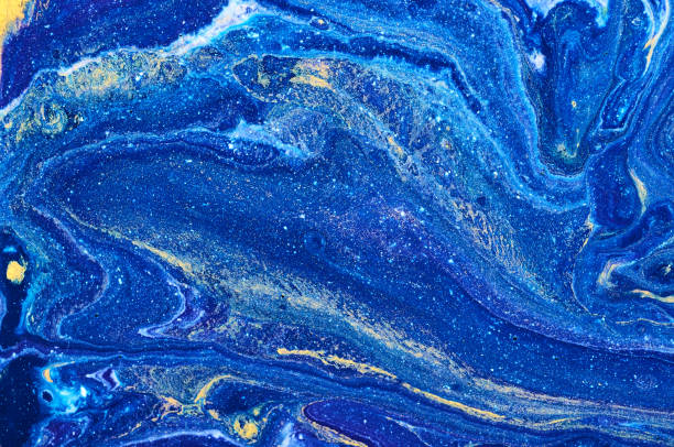 istock Fluid Art. Abstract colorful background, wallpaper. Mixing  paints. Modern art. Marble texture 1160415737