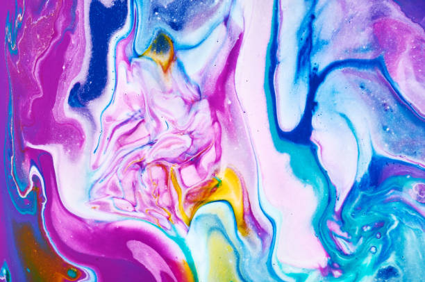 istock Fluid Art. Abstract colorful background, wallpaper. Mixing  paints. Modern art. Marble texture 1160415967