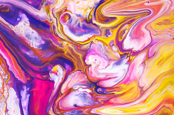 istock Fluid Art. Abstract colorful background, wallpaper. Mixing  paints. Modern art. Marble texture 1160416669