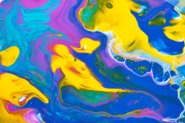 istock Fluid Art. Abstract colorful background, wallpaper. Mixing  paints. Modern art. Marble texture 1160416933