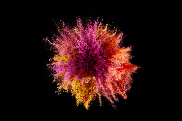 istock Colored powder explosion. Abstract closeup dust on backdrop. Colorful explode. Paint holi 1160416970