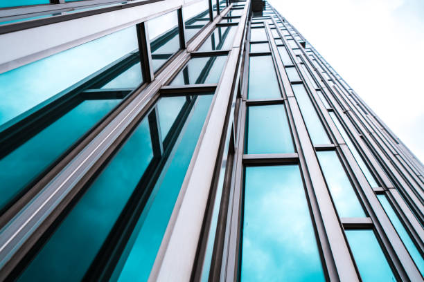 istock Architecture details Modern Building Glass facade Business background 1160416976