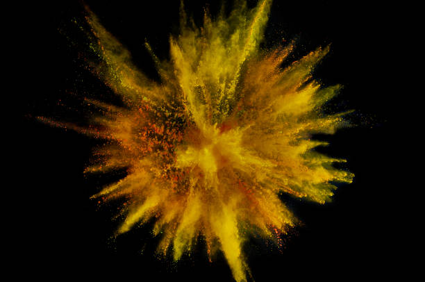 istock Colored powder explosion. Abstract closeup dust on backdrop. Colorful explode. Paint holi 1160417105