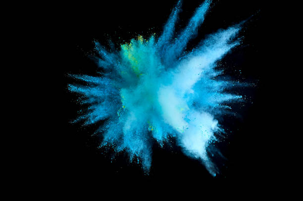 istock Colored powder explosion. Abstract closeup dust on backdrop. Colorful explode. Paint holi 1160417128