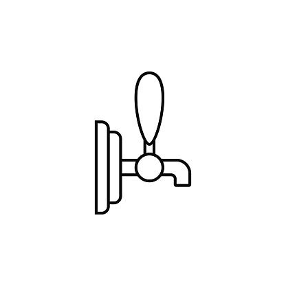 Beer tap icon. Simple thin line, outline vector of Saint Patrick's Day icons for UI and UX, website or mobile application on white background