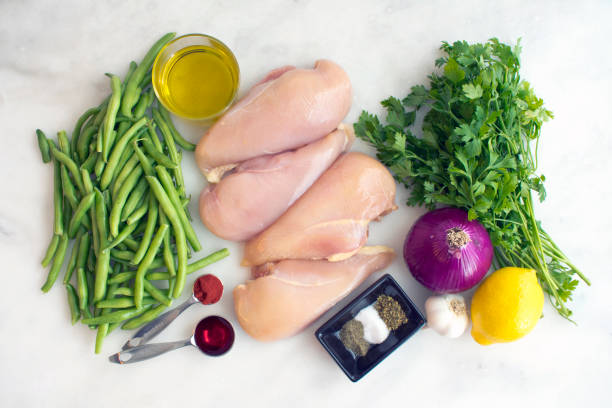 istock Chimichurri Chicken and Green Beans Ingredients 1160422473