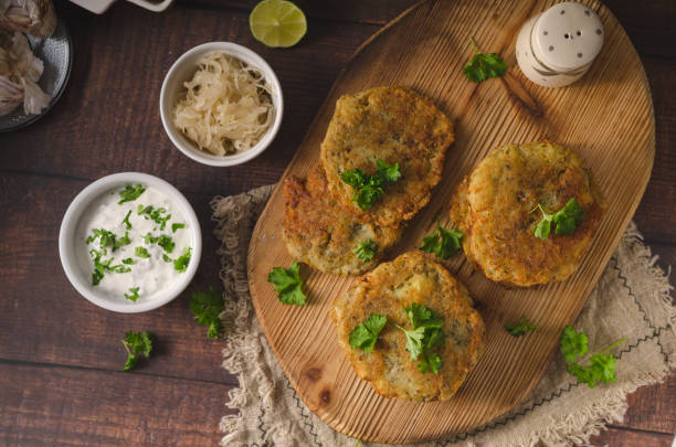 istock Delish potato pancakes prepare home 1160423513