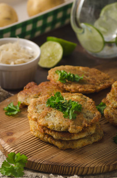 istock Delish potato pancakes prepare home 1160424413