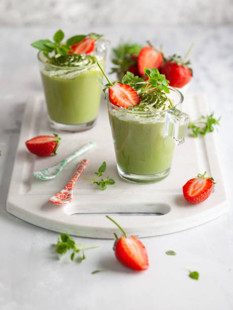 istock Matcha green tea panna cotta 1160425050