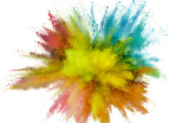 istock Colored powder explosion. Abstract closeup dust on backdrop. Colorful explode. Paint holi 1160425733