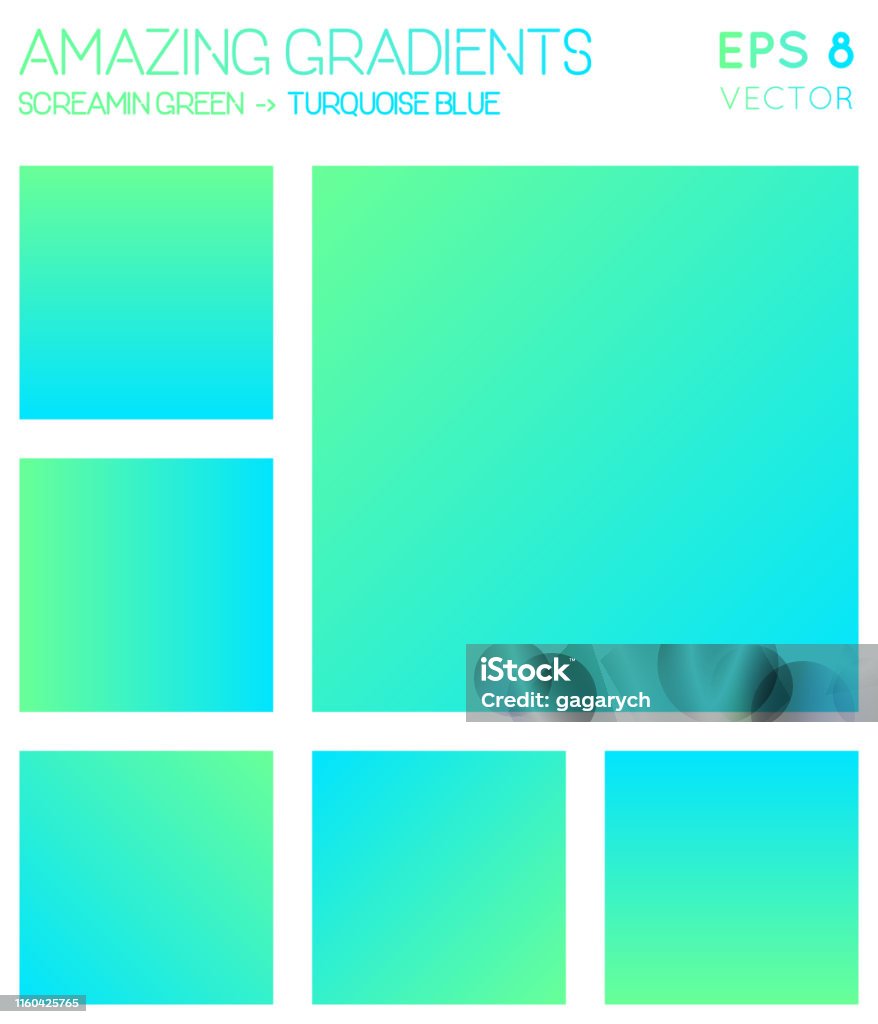 Gradient Đầy Màu Sắc Với Tông Màu Xanh Lục Screamin Xanh Ngọc Lam ...