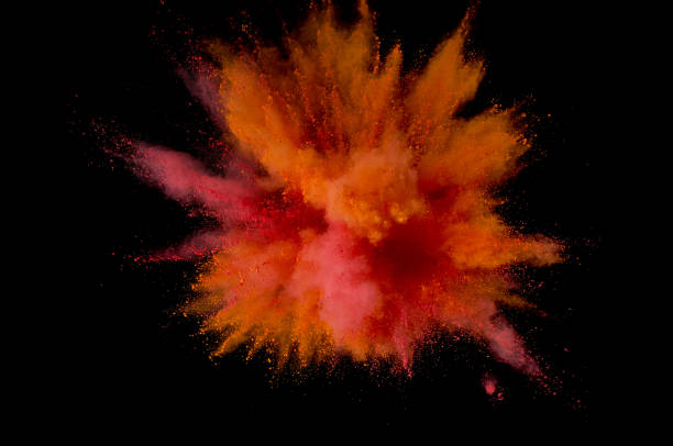 istock Colored powder explosion. Abstract closeup dust on backdrop. Colorful explode. Paint holi 1160425807