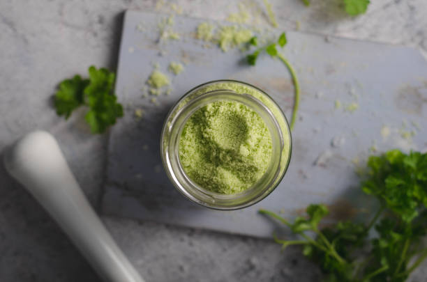 istock Homemade bio flavored salt with herbs 1160425984