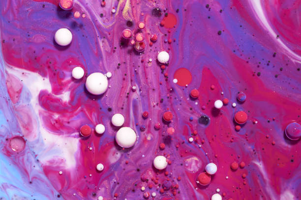 istock Colourful acrylic bubbles.Abstract ink design template mixed texture background. Liquid color backdrop. Wallpaper pattern. Oil poster . Design template. Fluid art 1160426000