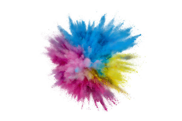 istock Colored powder explosion. Abstract closeup dust on backdrop. Colorful explode. Paint holi 1160426480