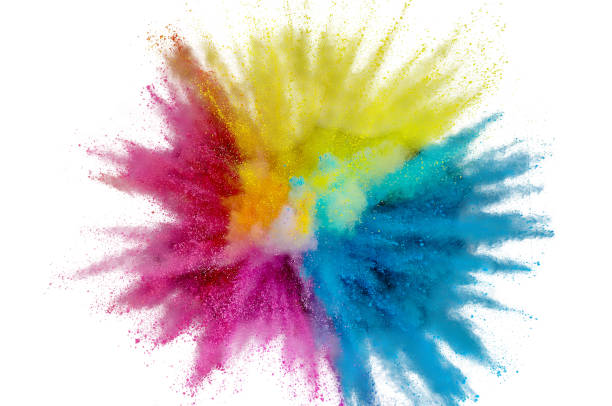 istock Colored powder explosion. Abstract closeup dust on backdrop. Colorful explode. Paint holi 1160426651