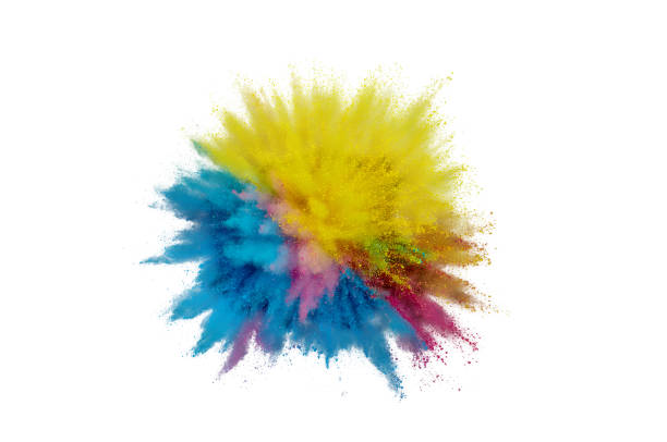 istock Colored powder explosion. Abstract closeup dust on backdrop. Colorful explode. Paint holi 1160427210