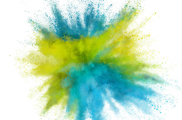 istock Colored powder explosion. Abstract closeup dust on backdrop. Colorful explode. Paint holi 1160427361