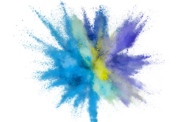 istock Colored powder explosion. Abstract closeup dust on backdrop. Colorful explode. Paint holi 1160427363