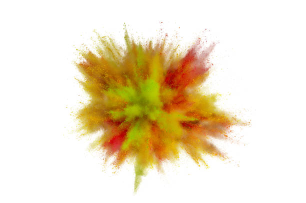 istock Colored powder explosion. Abstract closeup dust on backdrop. Colorful explode. Paint holi 1160427448