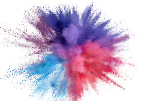 istock Colored powder explosion. Abstract closeup dust on backdrop. Colorful explode. Paint holi 1160427495