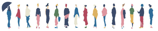 istock Sketches of stylish active women 1160427760