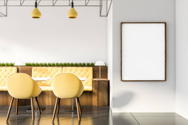 istock Interior of pub with shelves, sofas and poster 1160427947