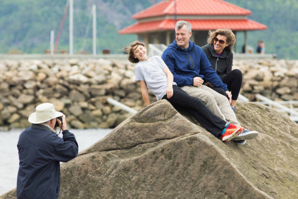 istock Family being photographed during vacations 1160430411
