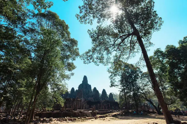 Bayon temple in Angkor Thom, Siemreap, Cambodia