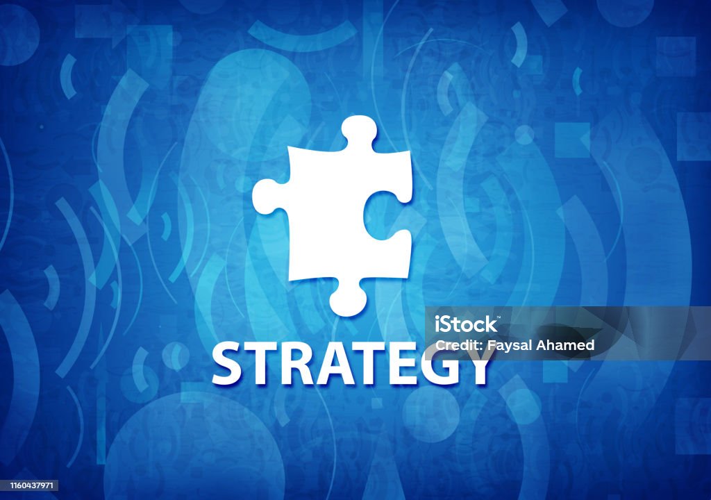 Strategy Picture Blue Strategy Cyan Blue Background Stock Illustration - Download Image Now ...