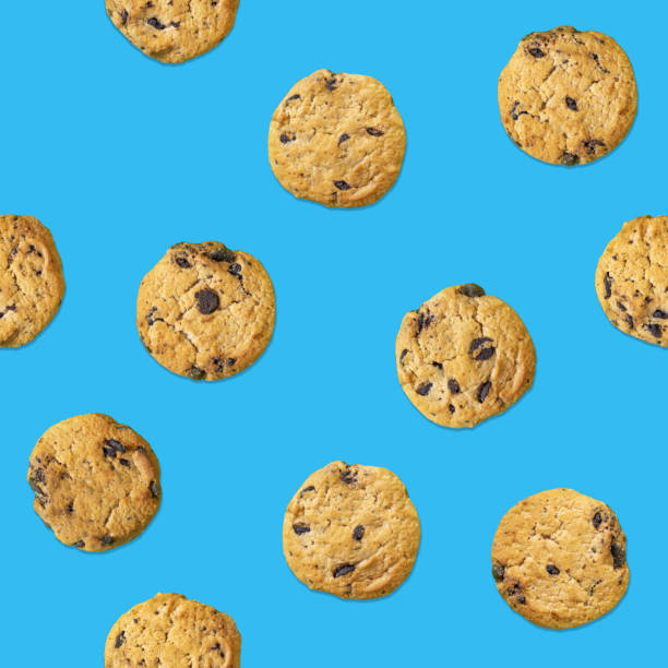 istock Seamless patern of chocolate cookies 1160446061