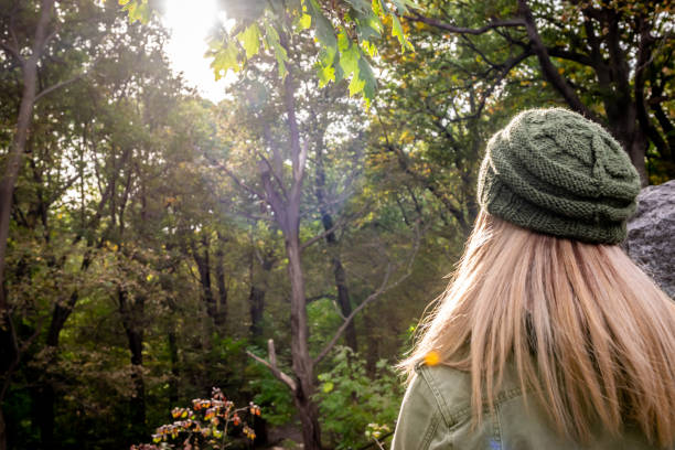 istock Woman in Mount Royal park during autumn. 1160450321