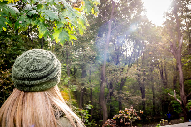 istock Woman in Mount Royal park during autumn. 1160450434