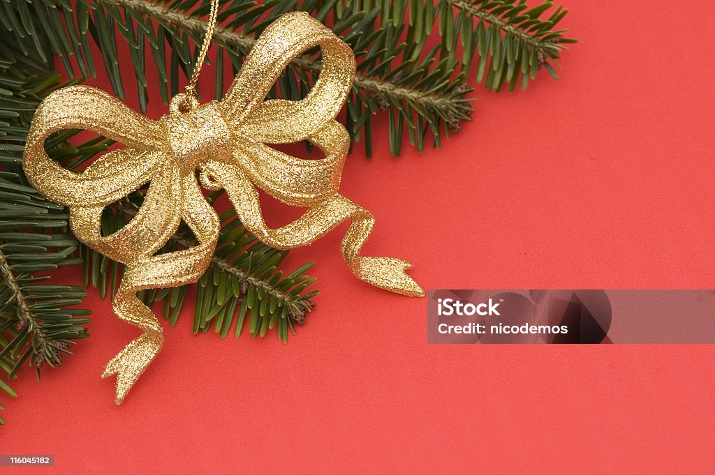 Decorazione di Natale dorato - Foto stock royalty-free di Composizione orizzontale