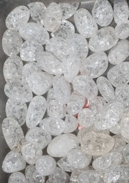 crystallized quartz (rock-crystal) gem stone as natural mineral rock specimen